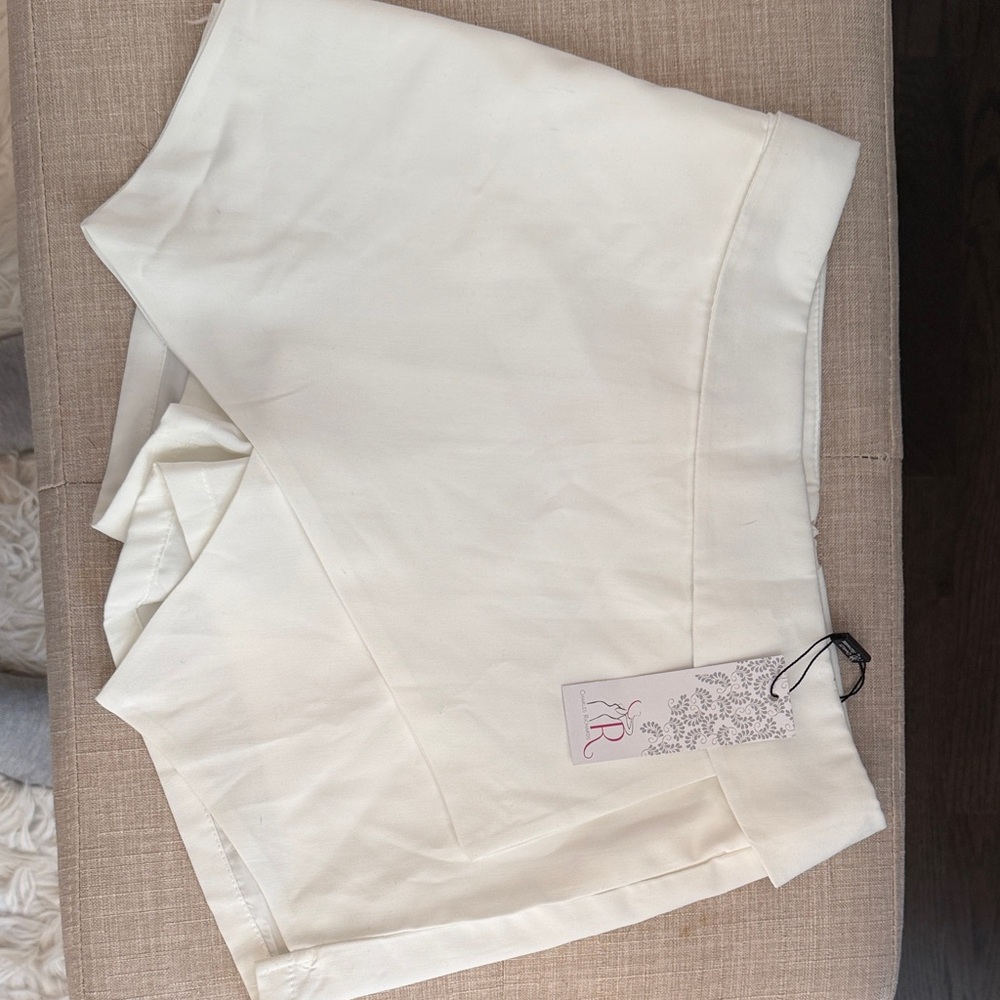 Chic Cream High-Waisted Skort NWT